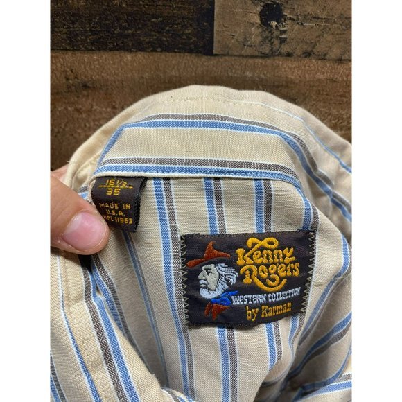 Kenny Rogers Western Collection by Karman Button Up Size 16 1/2 *Made in USA* - Picture 2 of 3